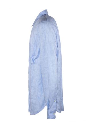 Light blue linen shirt 120% LINO | 33AL2M19O6000G437710106